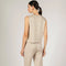 P. CILL Butter Modal Round Neck Sleeveless Top Taupe-Top-P. CILL-XS-Taupe-Urbanheer