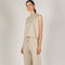 P. CILL Butter Modal Round Neck Sleeveless Top Taupe-Top-P. CILL-XS-Taupe-Urbanheer