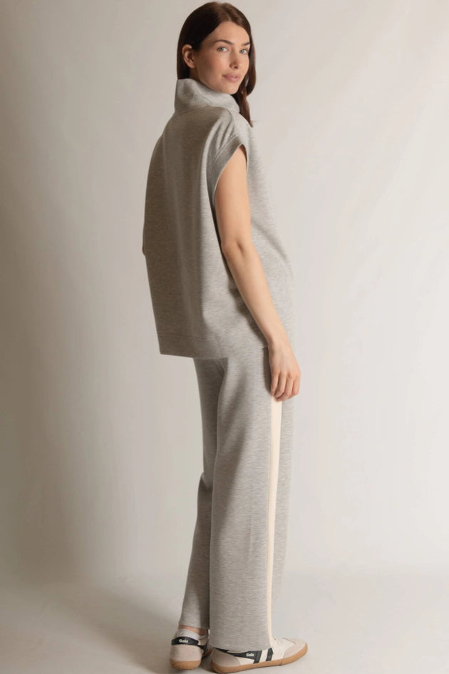 P. CILL Butter Modal Side Stripe Wide Leg Pants Cornflower H. Grey-Pant-P. CILL-XS-H. Grey-Urbanheer