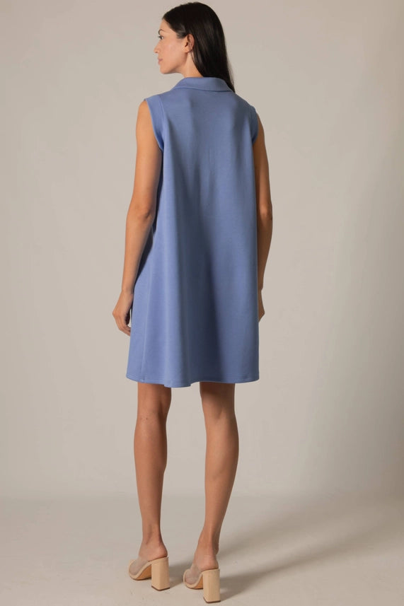 P. CILL Butter Modal Sleeveless Tennis Dress Cornflower Blue-Dress-P. CILL-XS-Cornflower Blue-Urbanheer