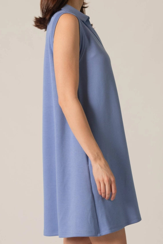 P. CILL Butter Modal Sleeveless Tennis Dress Cornflower Blue-Dress-P. CILL-XS-Cornflower Blue-Urbanheer