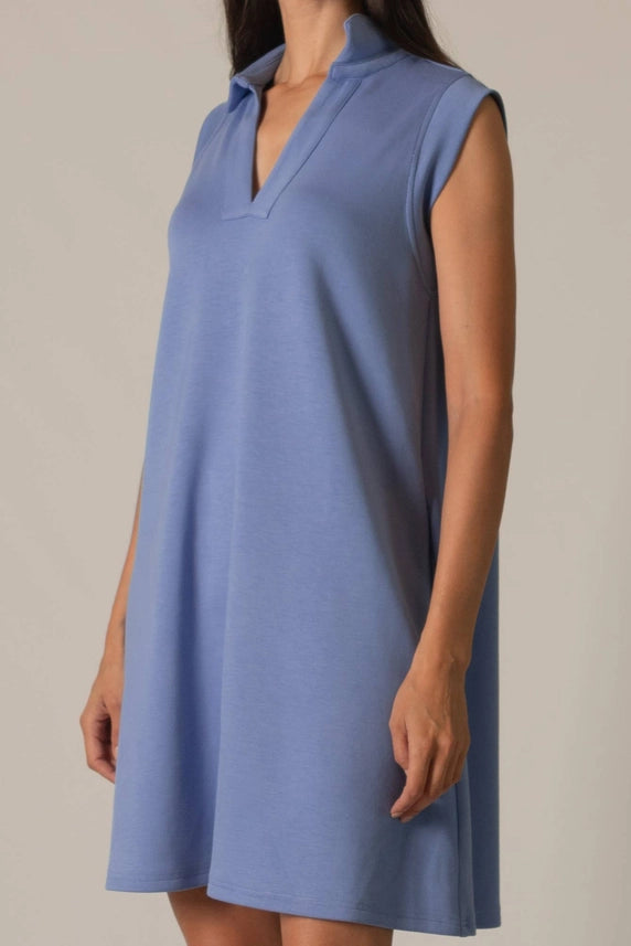 P. CILL Butter Modal Sleeveless Tennis Dress Cornflower Blue-Dress-P. CILL-XS-Cornflower Blue-Urbanheer