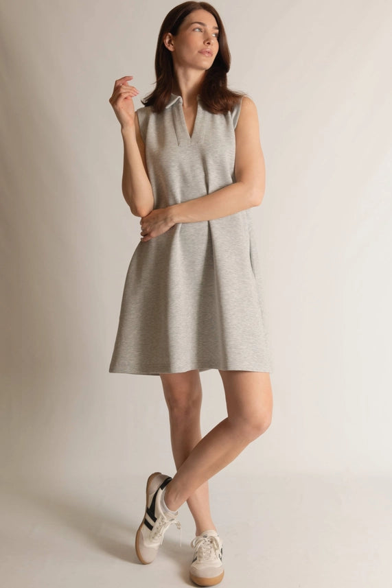 P. CILL Butter Modal Sleeveless Tennis Dress Cornflower Ivory-Dress-P. CILL-XS-Ivory-Urbanheer