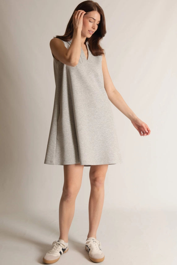P. CILL Butter Modal Sleeveless Tennis Dress Cornflower Ivory-Dress-P. CILL-XS-Ivory-Urbanheer
