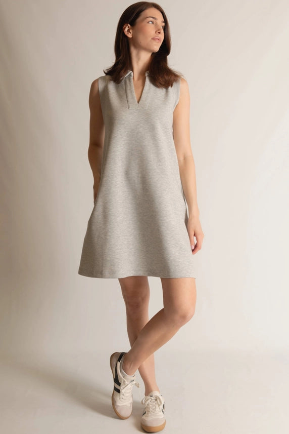 P. CILL Butter Modal Sleeveless Tennis Dress Cornflower Ivory-Dress-P. CILL-XS-Ivory-Urbanheer