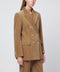 P.A.R.O.S.H. Camel-coloured ribbed velvet jacket