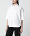 P.A.R.O.S.H. White cotton shirt with pleated detail