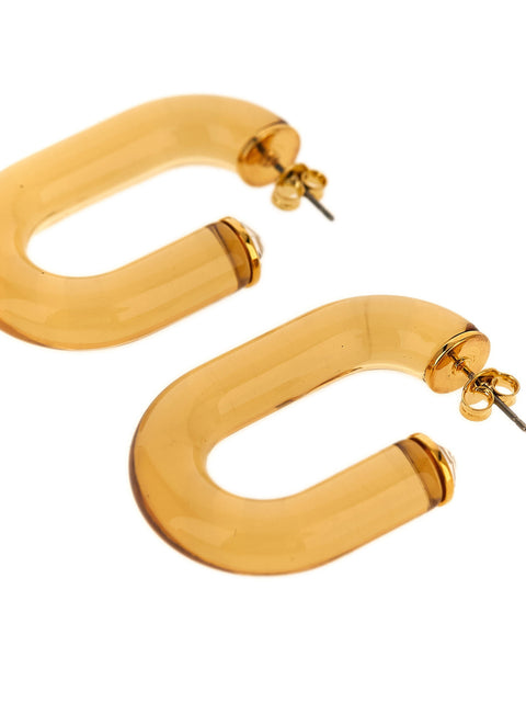 Paco Rabanne Bo Resine Earrings With Crystal Detail