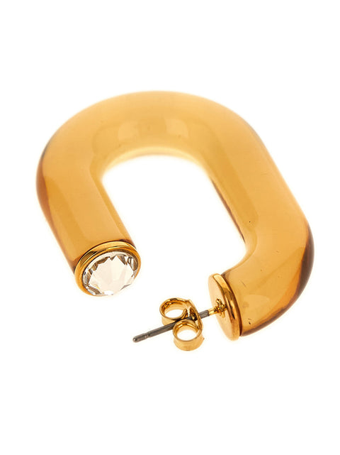 Paco Rabanne Bo Resine Earrings With Crystal Detail