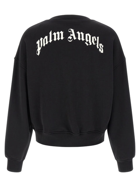 Palm Angels Back Curved Logo Sweatshirt