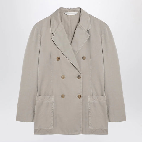 Palm Angels Beige double-breasted cotton jacket