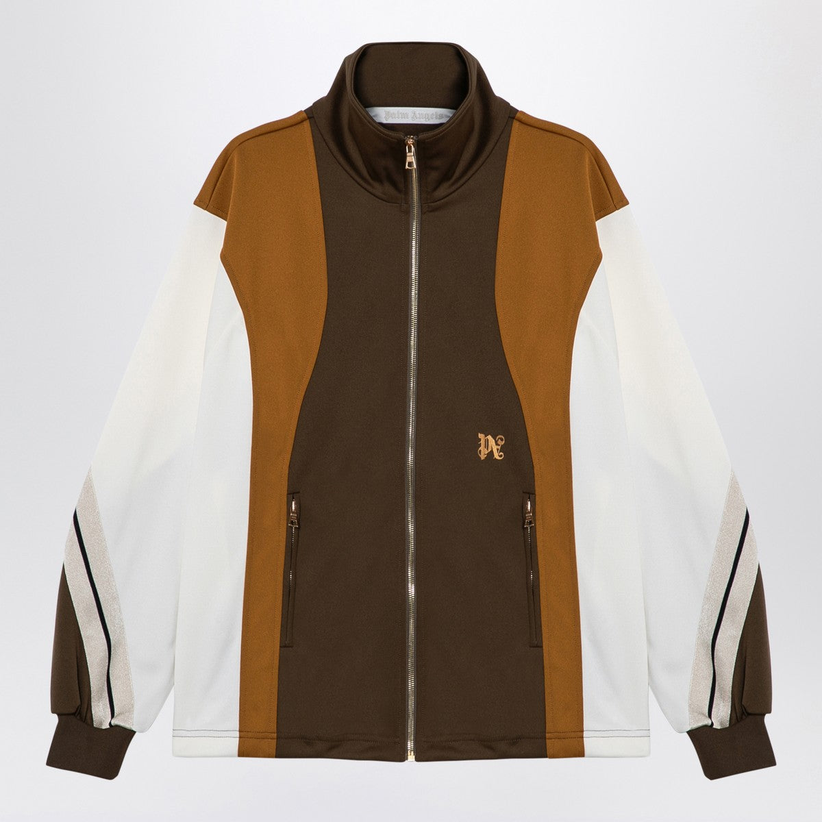 Palm Angels Sweatshirt over colour-block brown/ochre