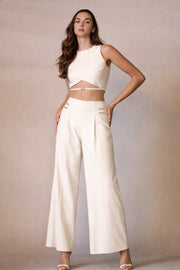 Pants with Dainty Double Side Strap Detail