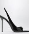 Paris Texas Black patent slingback sandals
