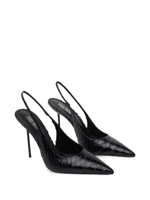 Paris Texas Lidia leather slingback pumps