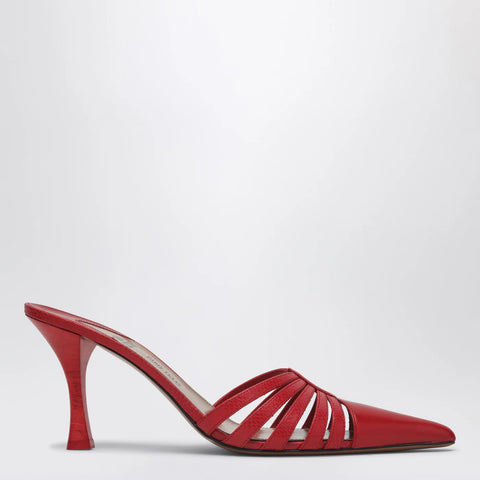Paris Texas Red leather mule Nadia