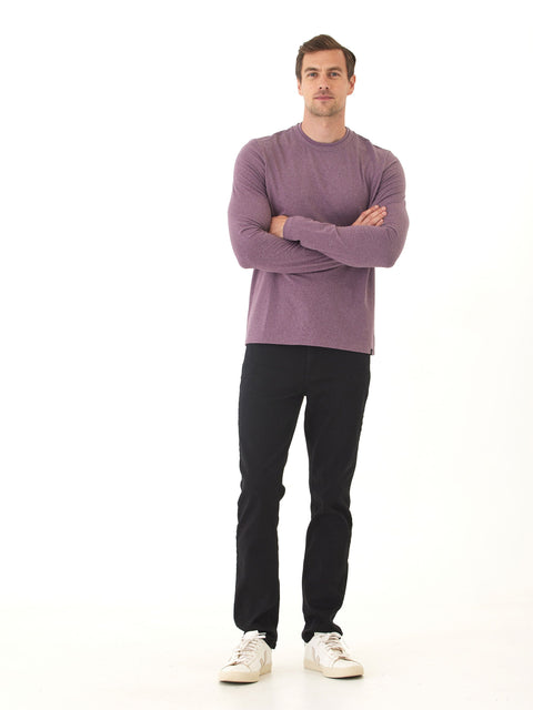 Parker Luxe Jersey Double Rib Long Sleeve Crew