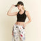 Party Collage Satin Pants Cream-Pants-JADE BY JANE-S-Cream-Urbanheer