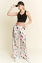 Party Collage Satin Pants Cream-Pants-JADE BY JANE-S-Cream-Urbanheer