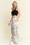 Party Collage Satin Pants Cream-Pants-JADE BY JANE-S-Cream-Urbanheer