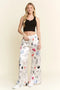 Party Collage Satin Pants Cream-Pants-JADE BY JANE-S-Cream-Urbanheer