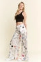 Party Collage Satin Pants Cream-Pants-JADE BY JANE-S-Cream-Urbanheer