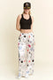 Party Collage Satin Pants Cream-Pants-JADE BY JANE-S-Cream-Urbanheer