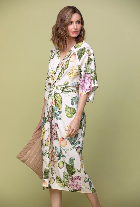 Passion Linen Twist Dress-Dress-Greenkiss-S-Urbanheer