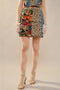 Patchwork Denim Mini Skirt