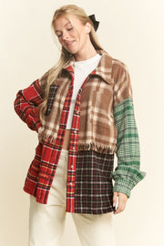 Patchwork Plaid Shacket