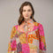 Patchwork Print Piping Detail Blouse-Blouse-FATE-S-FUCHSIA/ORANGE/PURPLE-Urbanheer