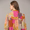 Patchwork Print Piping Detail Blouse-Blouse-FATE-S-FUCHSIA/ORANGE/PURPLE-Urbanheer