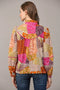 Patchwork Print Piping Detail Blouse-Blouse-FATE-S-FUCHSIA/ORANGE/PURPLE-Urbanheer