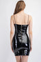 Patent Leather Mini Bodycon Dress-Dress-Edit by Nine-S-Black-Urbanheer