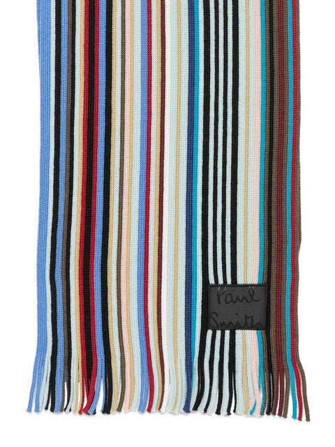 Paul Smith Striped wool scarf
