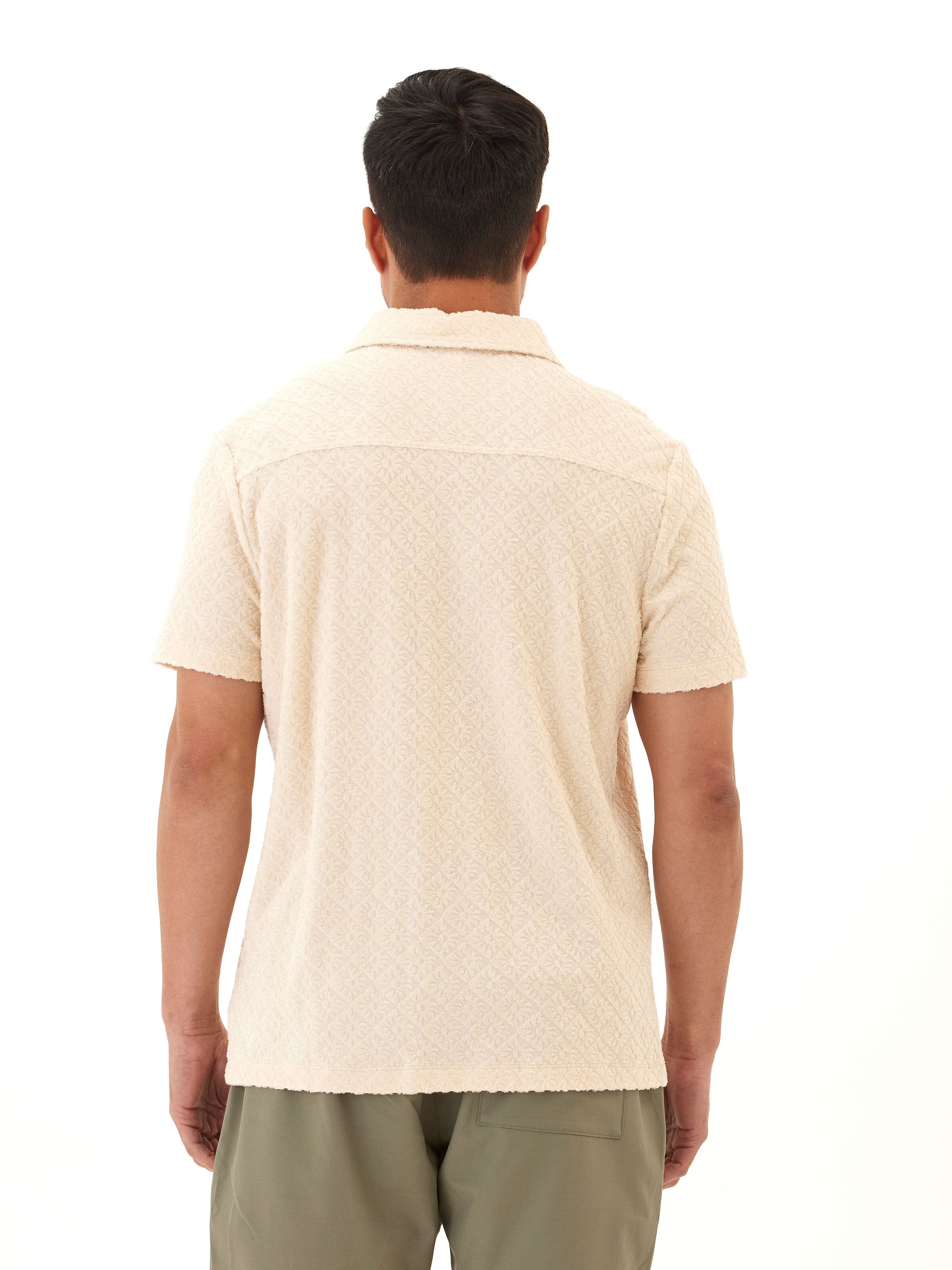 Paxton Jacquard Terry Button-Down Pocket Shirt