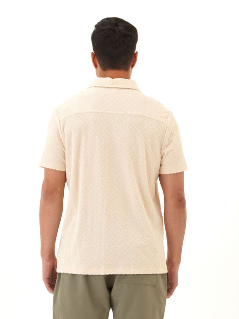 Paxton Jacquard Terry Button-Down Pocket Shirt