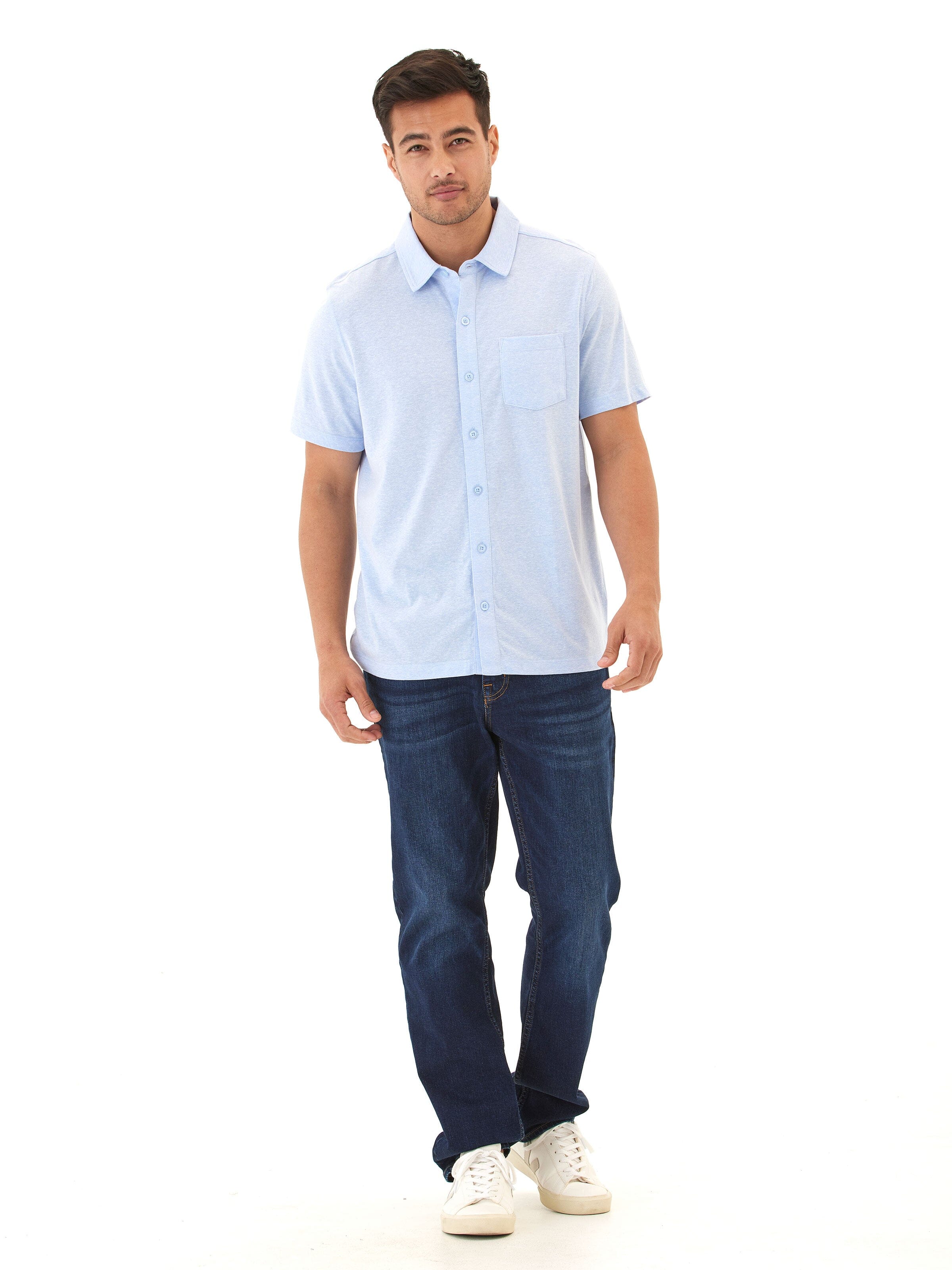 Paxton Triblend Button-Down Pocket Shirt