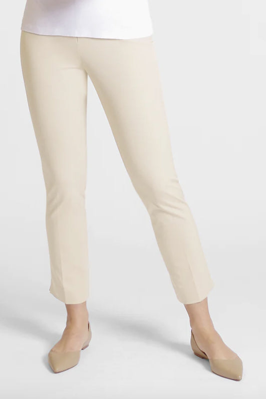 Peace of Cloth Mid Waist Zip Hook & Eye Closure Twill Pant-Clothes-Peace of Cloth-CUSTARD-12-Urbanheer