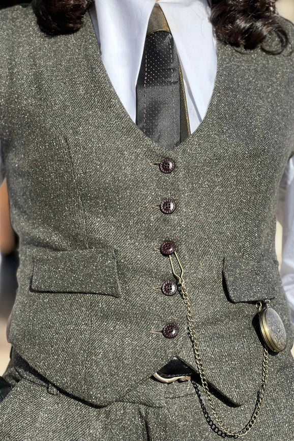 Peaky Khaki Heather Jacket-Jacket-Pivoine Signature-L-Urbanheer