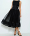 Pearl Embellished Sheer Tulle Midi Dress BLACK-Dress-INA-S-BLACK-Urbanheer