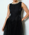 Pearl Embellished Sheer Tulle Midi Dress BLACK-Dress-INA-S-BLACK-Urbanheer