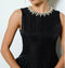 Pearl Embellished Sheer Tulle Midi Dress BLACK-Dress-INA-S-BLACK-Urbanheer