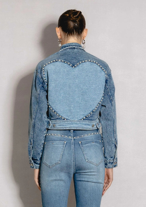 Pearl Heart Back Trucker Jacket-Jacket-Vibrant M.i.U-S-Medium Stone-Urbanheer