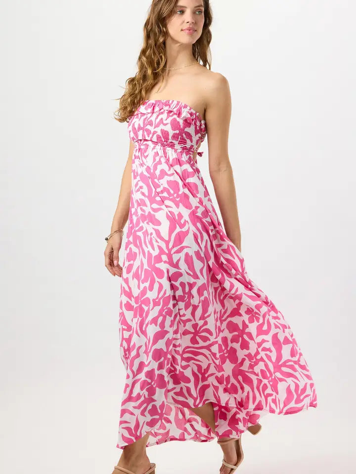 Pearl Maxi Dress Bora Bora Guava-Dress-Tiare Hawaii-One Size-Bora Bora Guava-Urbanheer