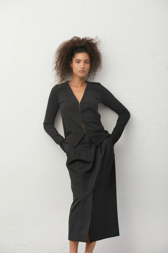 Pencil Skirt-Skirt-A LINE-XS-Black-Urbanheer