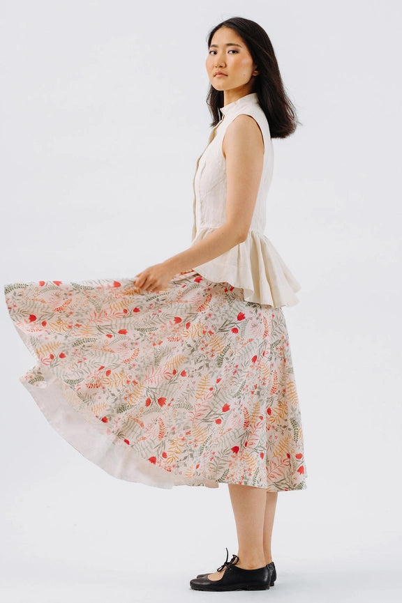 Peplum Vest, Sleeveless, Hemp, Milky White-Vest-Son de Flor-XXS-Milky White-Urbanheer