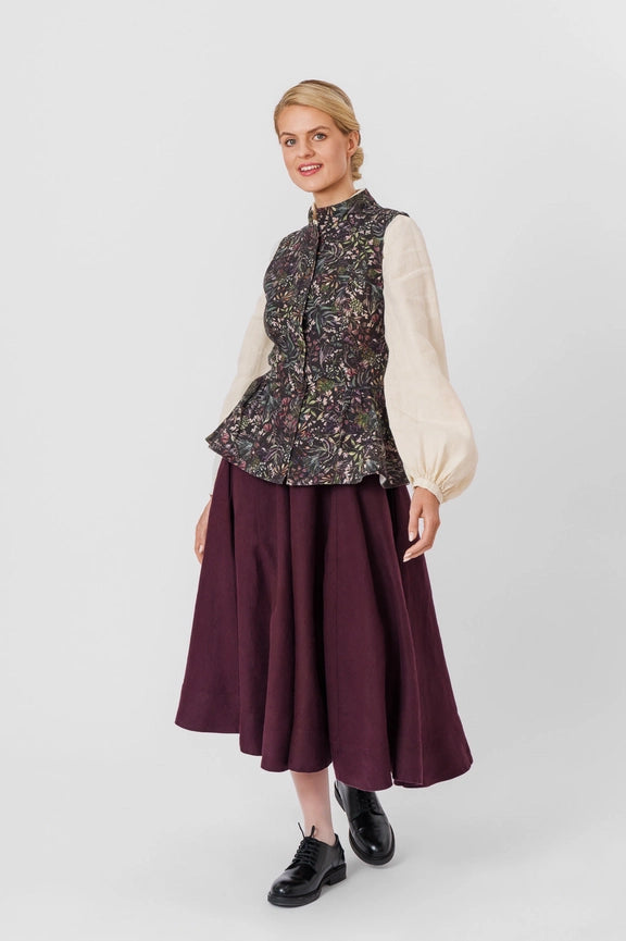 Peplum Vest, Sleeveless Venice Floral-Vest-Son de Flor-XS-Venice Floral-Urbanheer