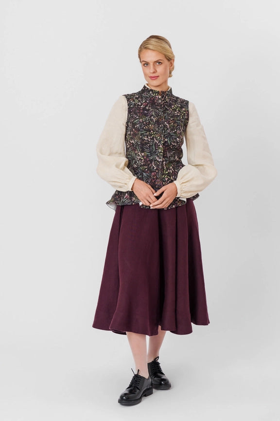 Peplum Vest, Sleeveless Venice Floral-Vest-Son de Flor-XS-Venice Floral-Urbanheer