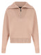 Perfect Moment Pink Merino Wool Half-zip Sweater